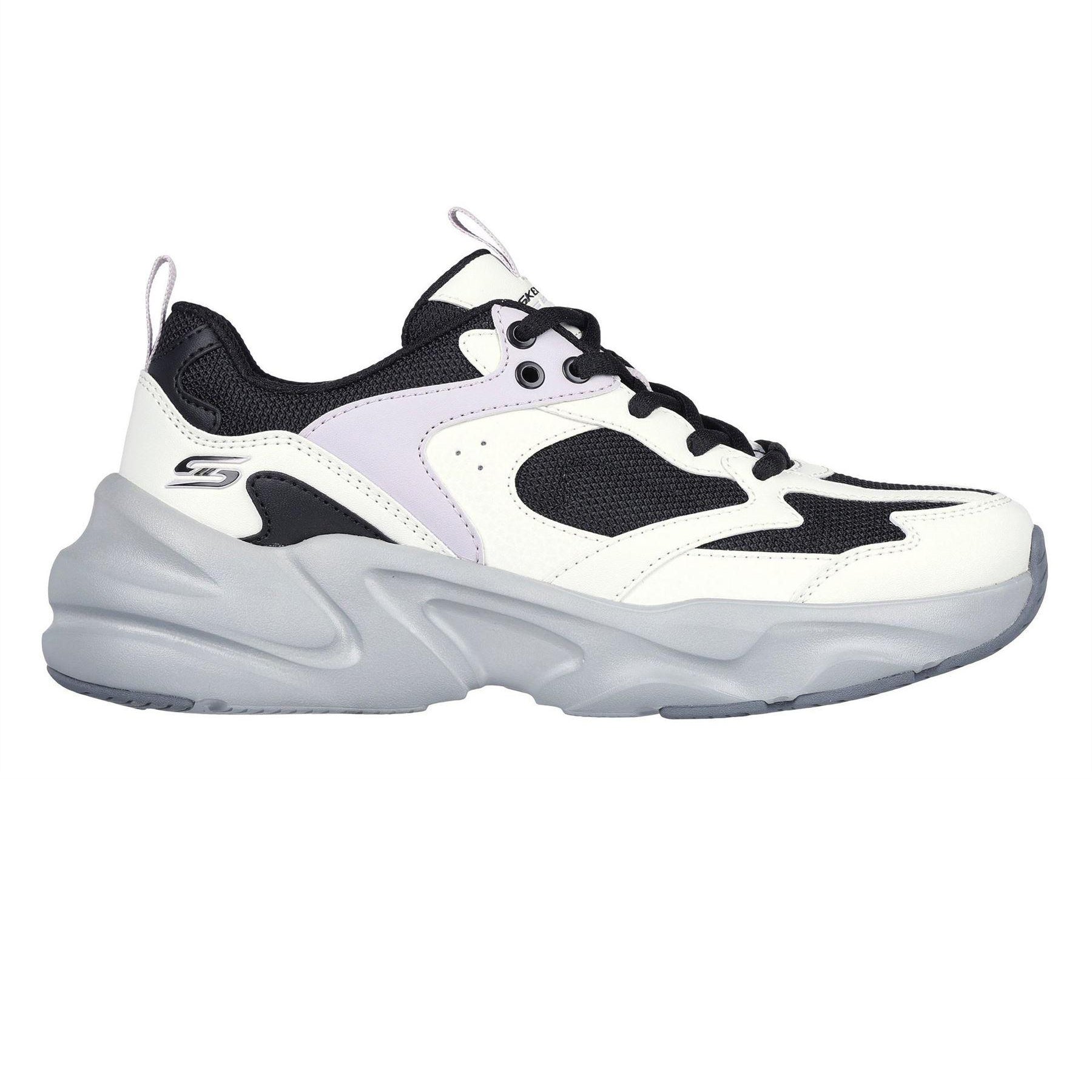 Black-White - Front - Skechers Womens-Ladies Bobsbamina Trainers