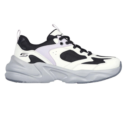 Black-White - Front - Skechers Womens-Ladies Bobsbamina Trainers