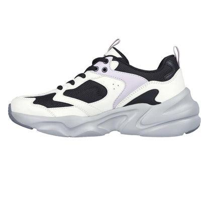 Black-White - Back - Skechers Womens-Ladies Bobsbamina Trainers