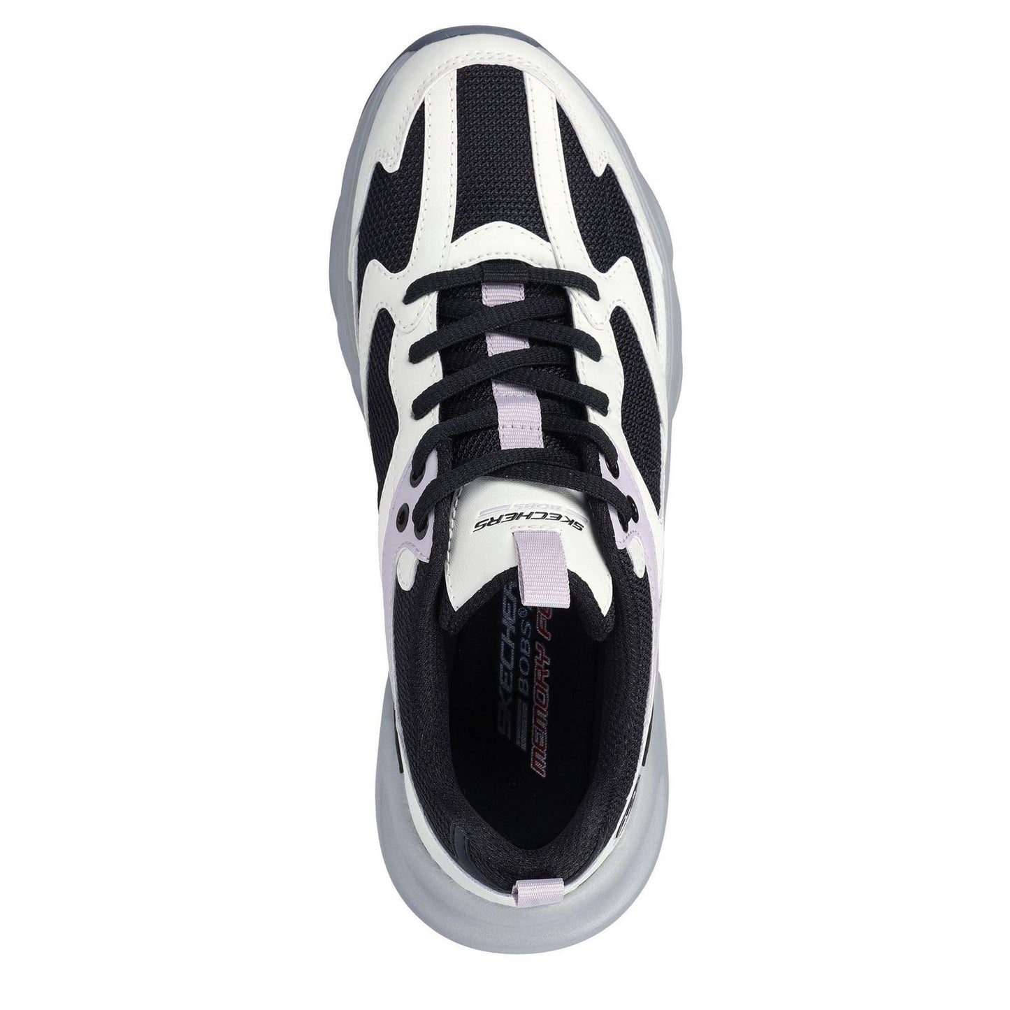 Black-White - Lifestyle - Skechers Womens-Ladies Bobsbamina Trainers