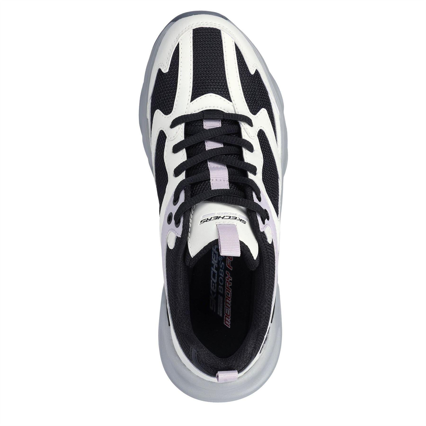 Black-White - Lifestyle - Skechers Womens-Ladies Bobsbamina Trainers