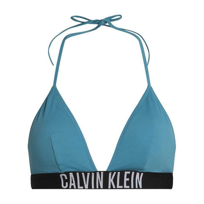 Storm Blue - Front - Calvin Klein Womens-Ladies Triangle Cups Bikini Top