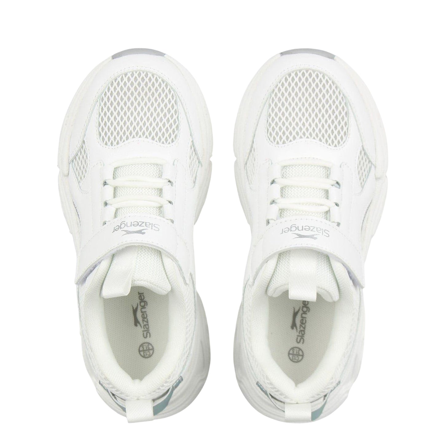 White - Side - Slazenger Childrens-Kids Stanton Trainers