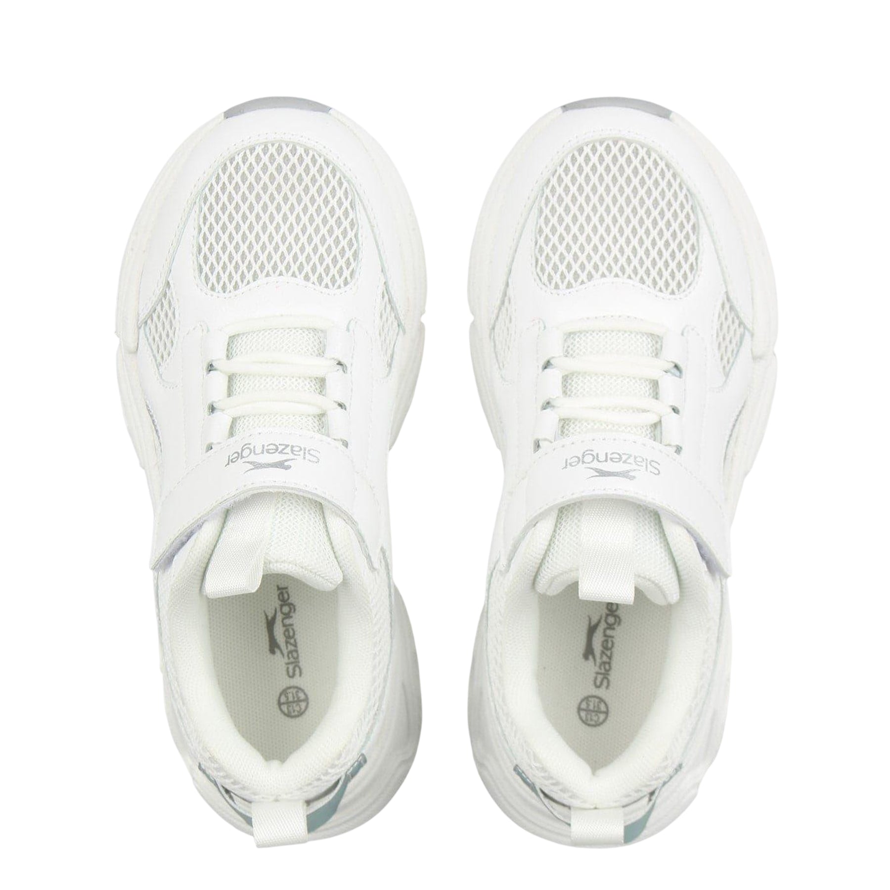 White - Side - Slazenger Childrens-Kids Stanton Trainers