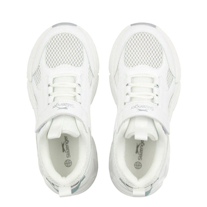 White - Side - Slazenger Childrens-Kids Stanton Trainers