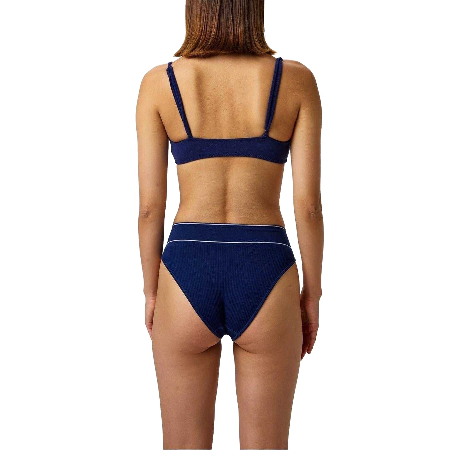 Navy Blue - Back - Ralph Lauren Womens-Ladies Pony Bikini Top