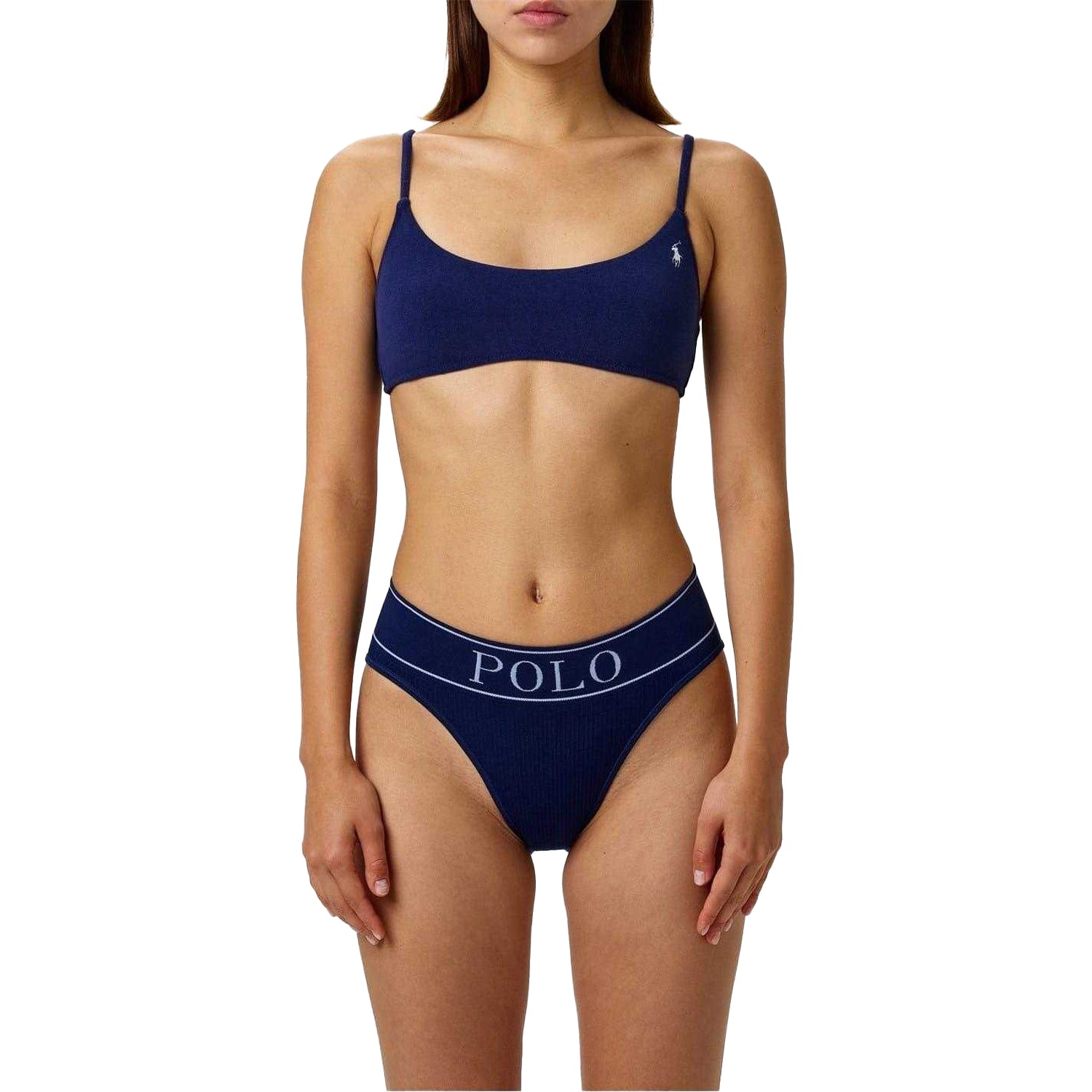 Navy Blue - Lifestyle - Ralph Lauren Womens-Ladies Pony Bikini Top