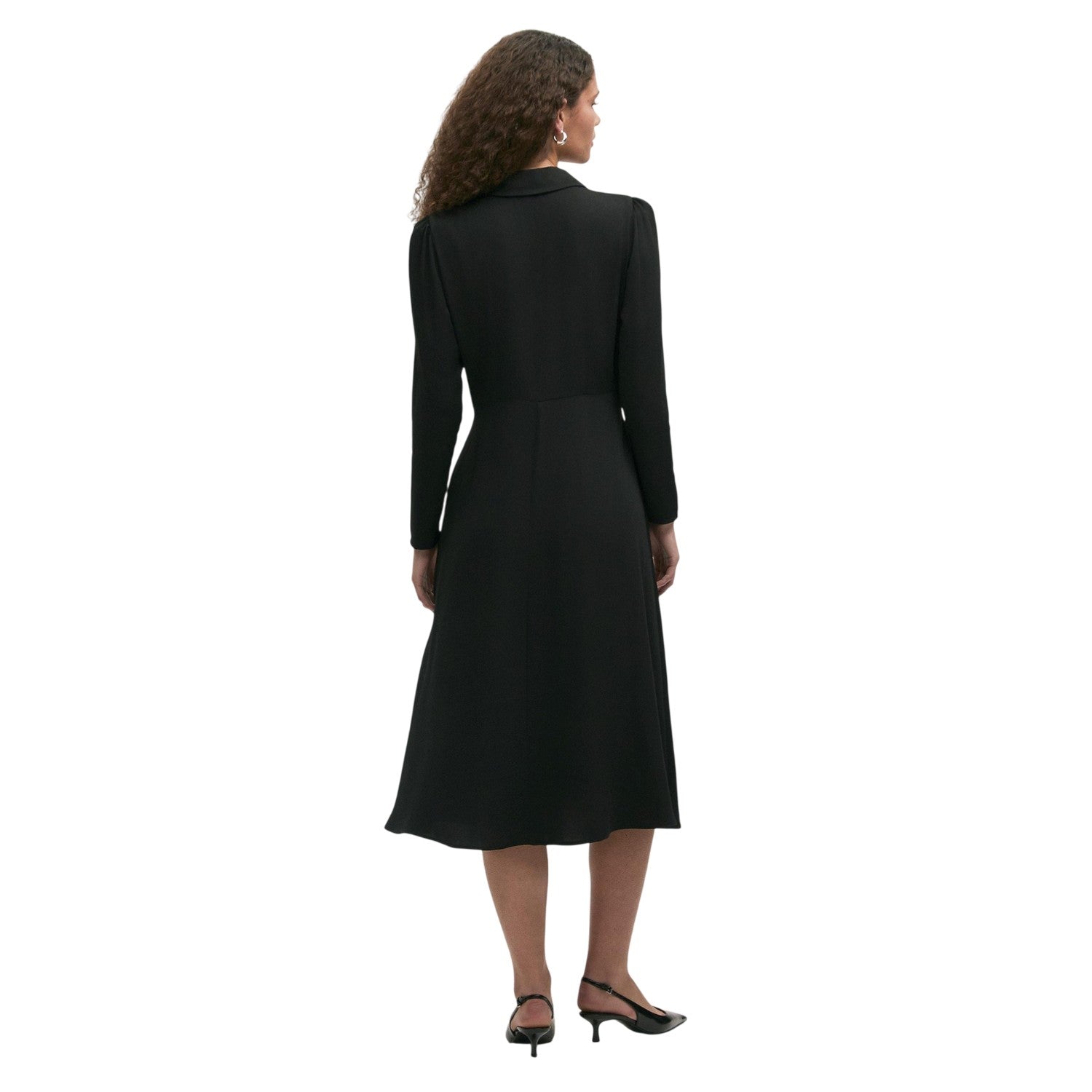 Black - Back - Finery Womens-Ladies Lucia Collared Midi Dress