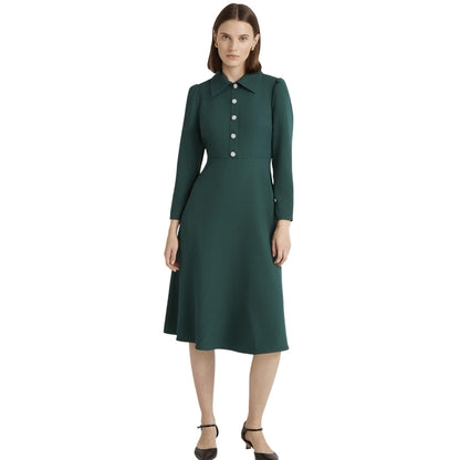 Bottle Green - Lifestyle - Finery Womens-Ladies Lucia Collared Midi Dress