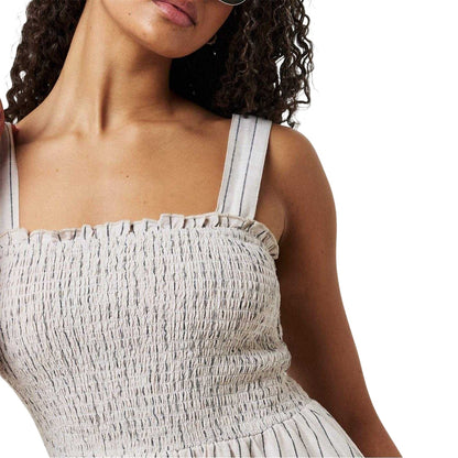 Natural - Side - Jack Wills Womens-Ladies Striped Shirred Skater Dress