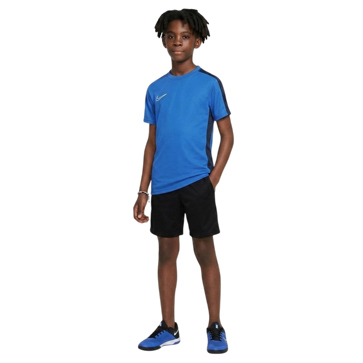 Blue-Obsidian Blue-White - Lifestyle - Nike Childrens-Kids Academy Swoosh Top