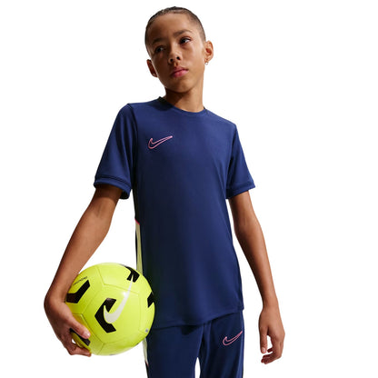 Blue-Pink - Front - Nike Childrens-Kids Academy Swoosh Top