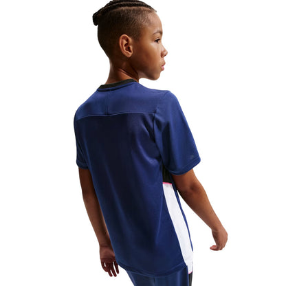 Blue-Pink - Back - Nike Childrens-Kids Academy Swoosh Top