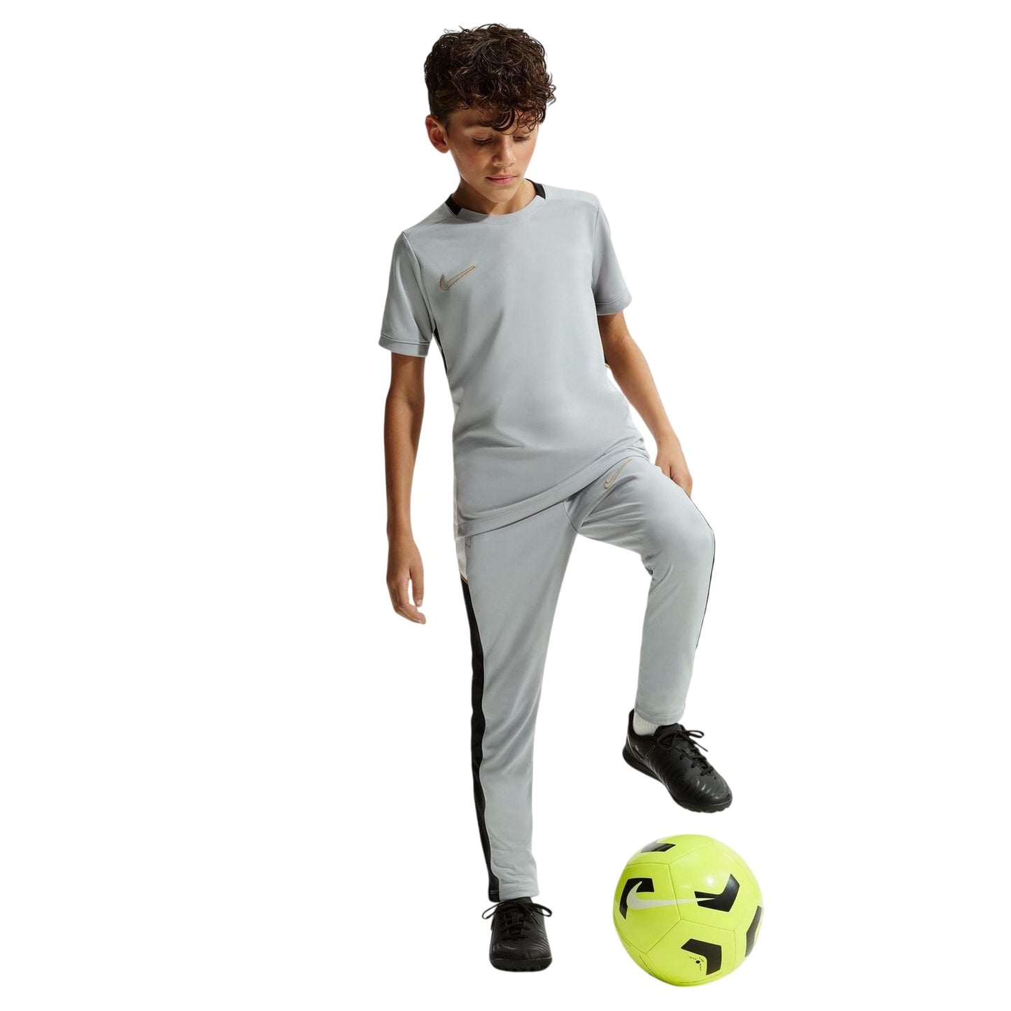 Grey-Gold - Lifestyle - Nike Childrens-Kids Academy Swoosh Top