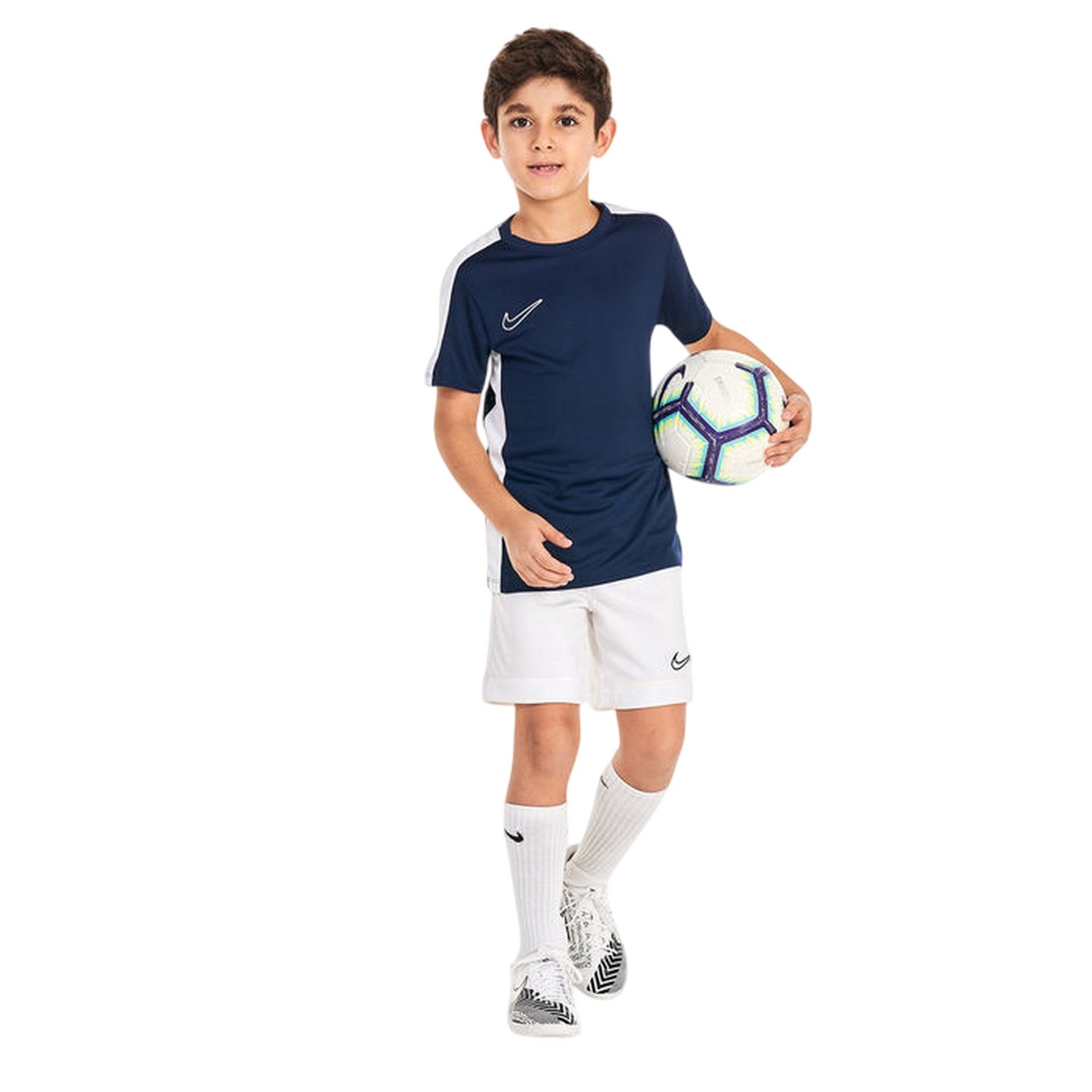 Obsidian Blue-White - Lifestyle - Nike Childrens-Kids Academy Swoosh Top