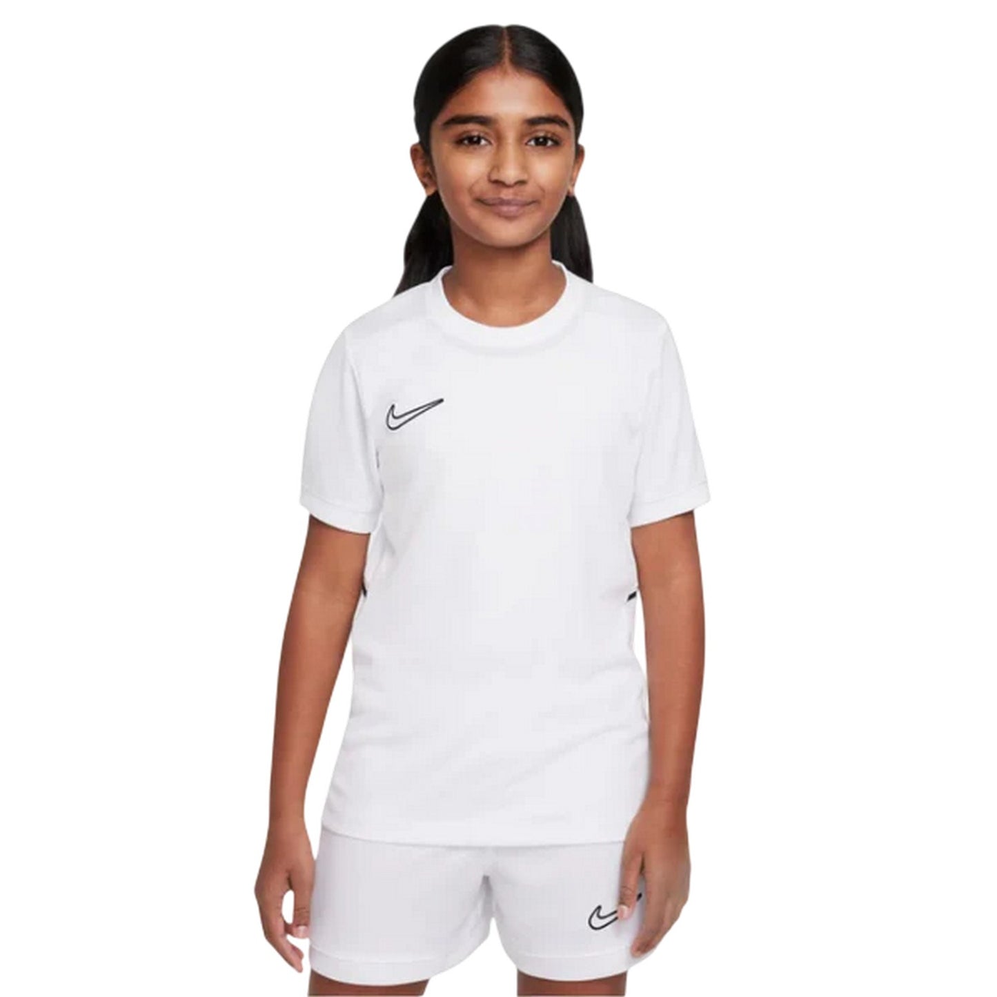 White-Black - Front - Nike Childrens-Kids Academy Swoosh Top