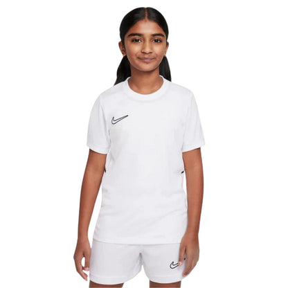 White-Black - Front - Nike Childrens-Kids Academy Swoosh Top