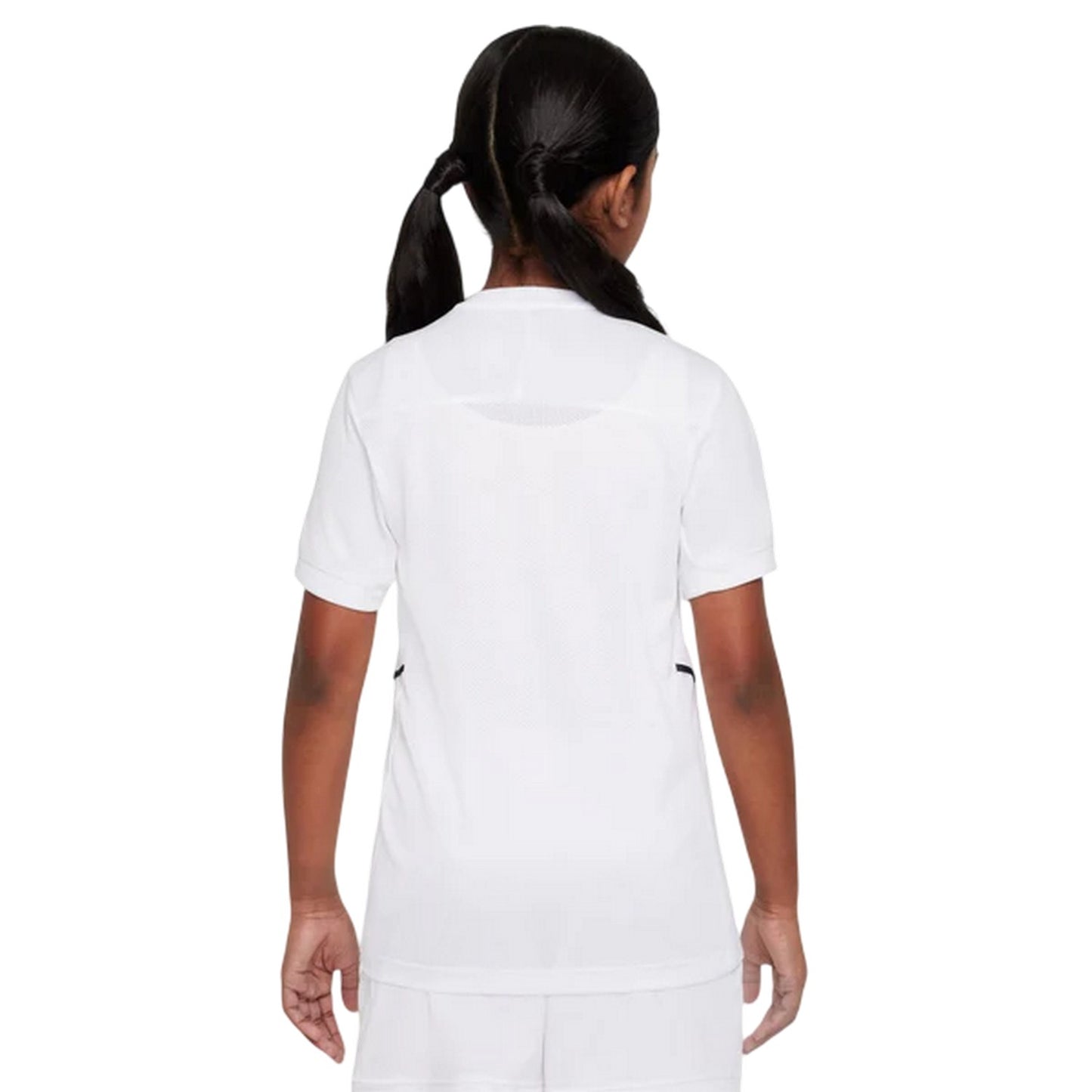 White-Black - Back - Nike Childrens-Kids Academy Swoosh Top