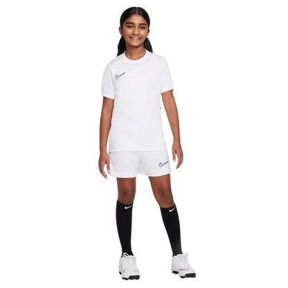 White-Black - Lifestyle - Nike Childrens-Kids Academy Swoosh Top