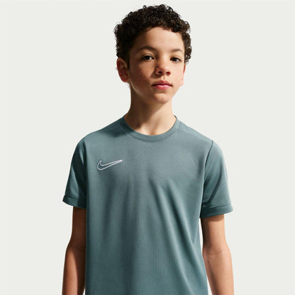 Slate-White - Front - Nike Childrens-Kids Academy Swoosh Top