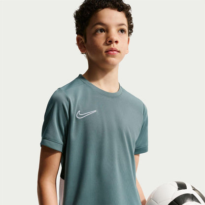 Slate-White - Side - Nike Childrens-Kids Academy Swoosh Top