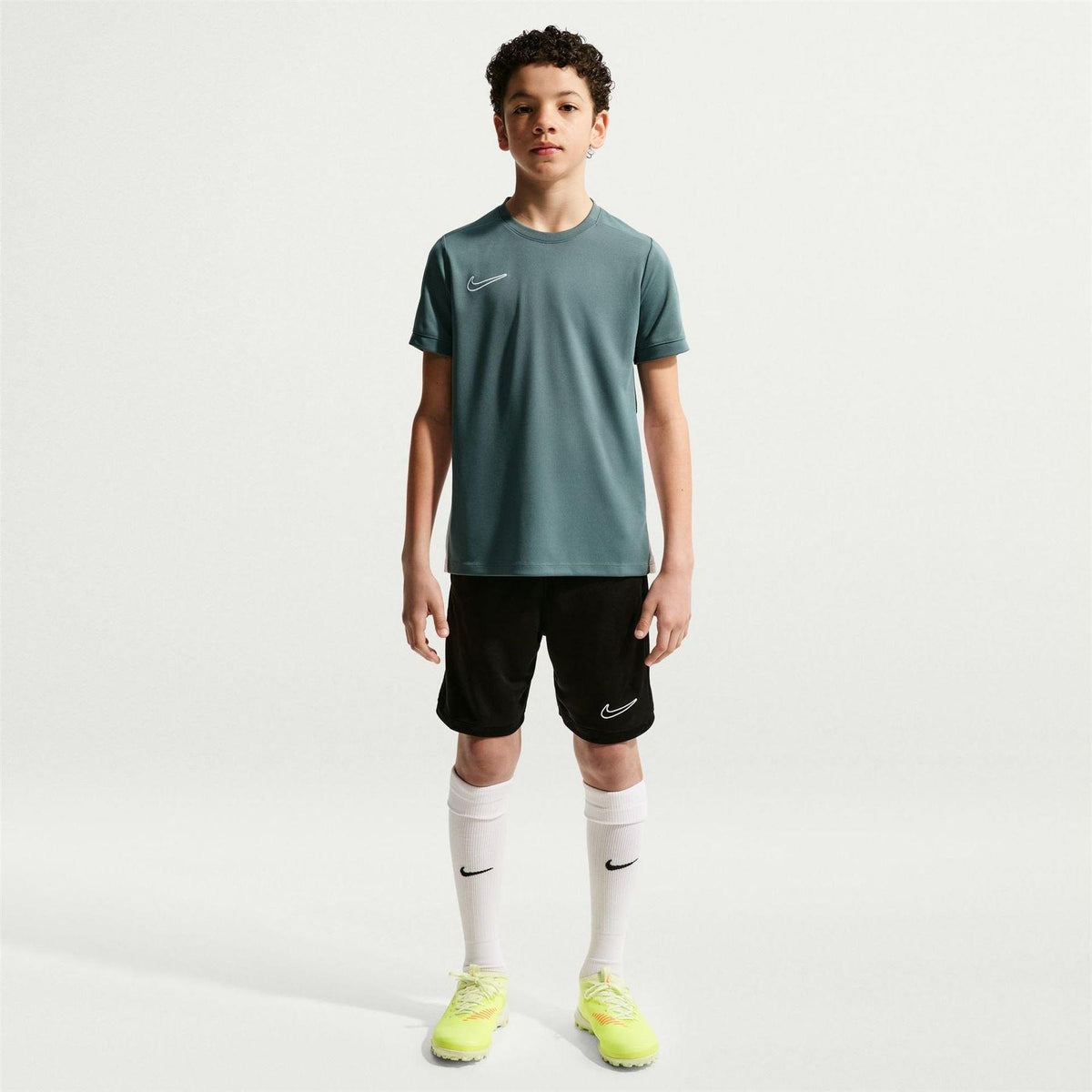 Slate-White - Lifestyle - Nike Childrens-Kids Academy Swoosh Top
