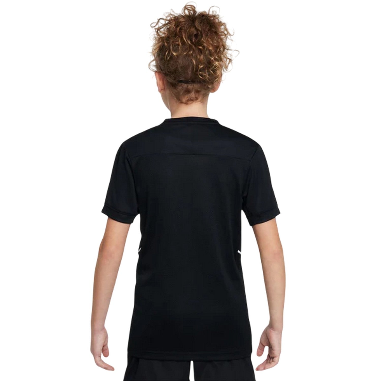 Black-White - Back - Nike Childrens-Kids Academy Swoosh Top