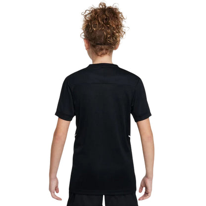 Black-White - Back - Nike Childrens-Kids Academy Swoosh Top