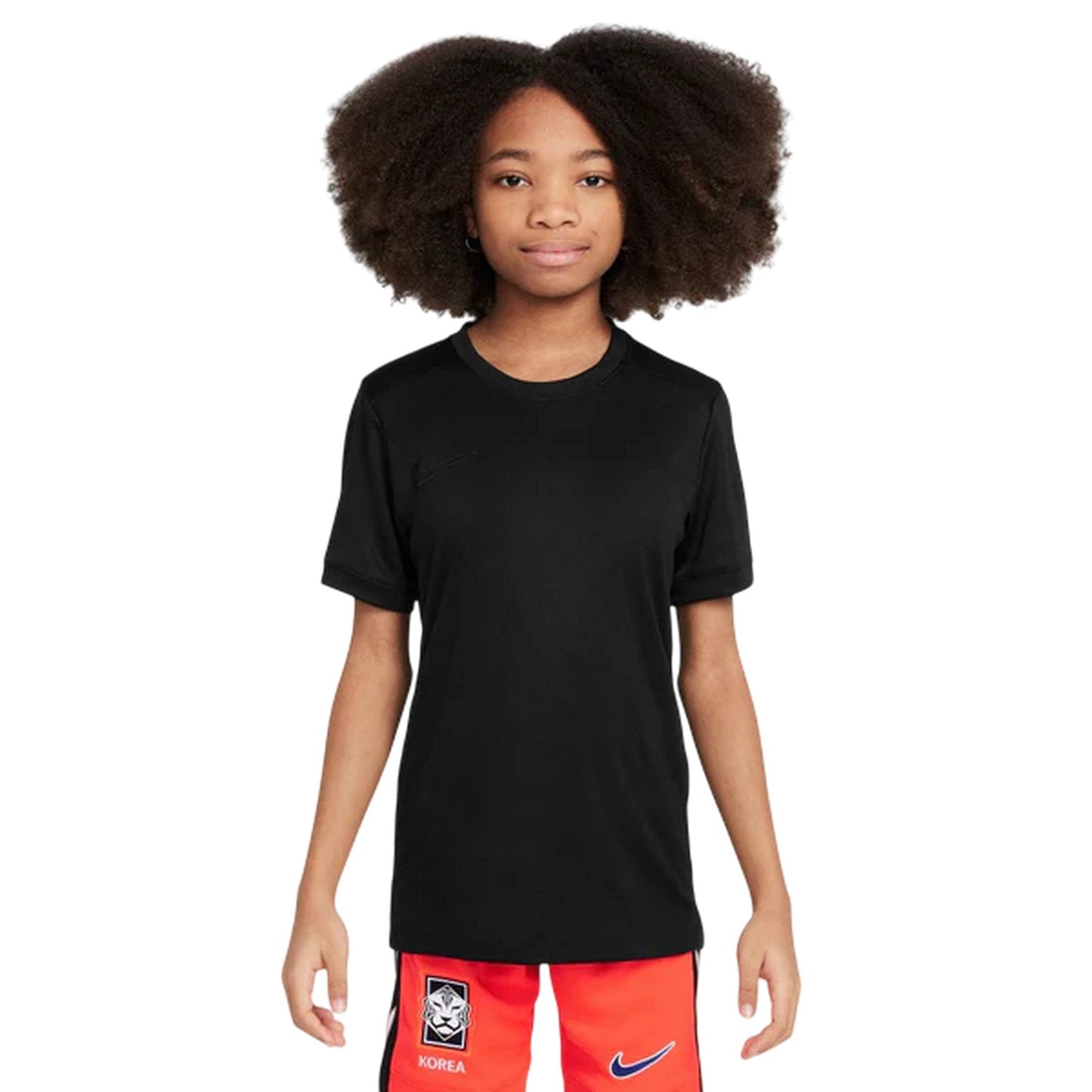 Black - Front - Nike Childrens-Kids Academy Swoosh Top