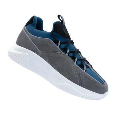 Navy - Back - Lavair Mens Creator 2.0 Logo Leather Trainers