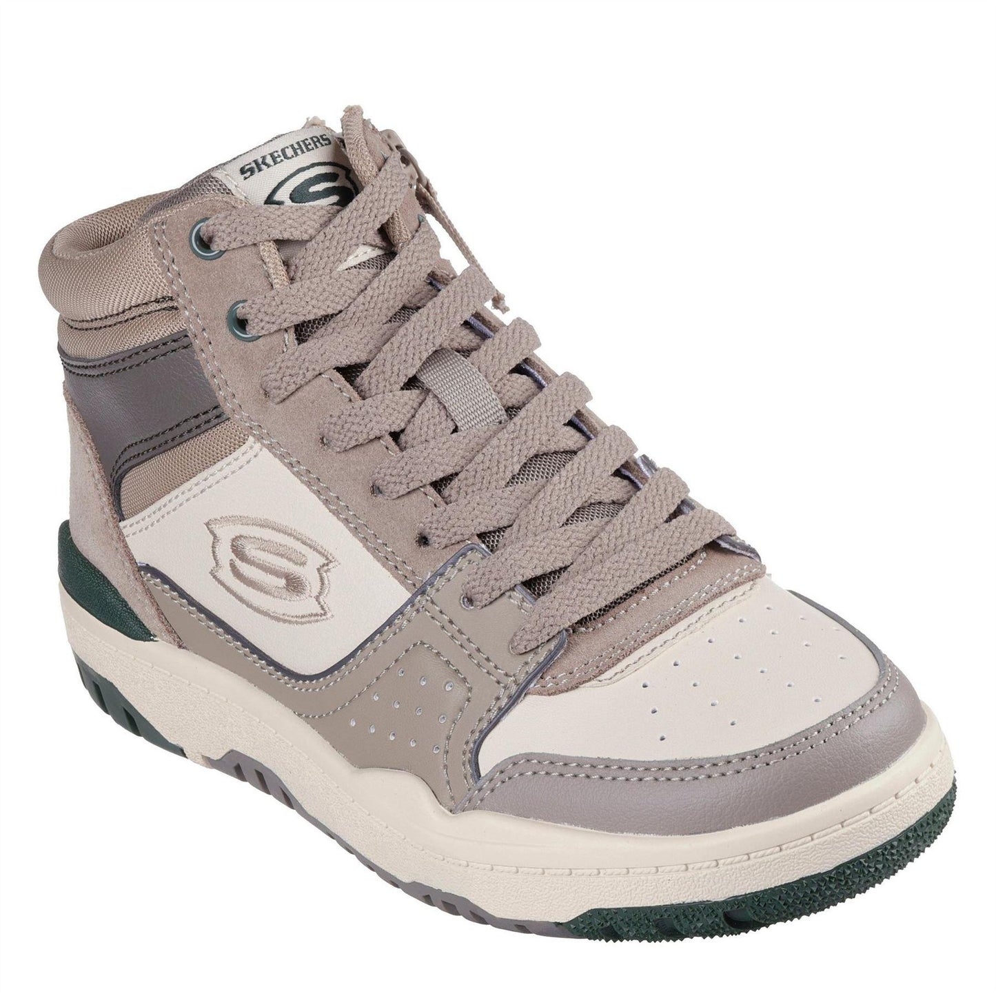 Taupe - Side - Skechers Childrens-Kids SKX-228 Trainers