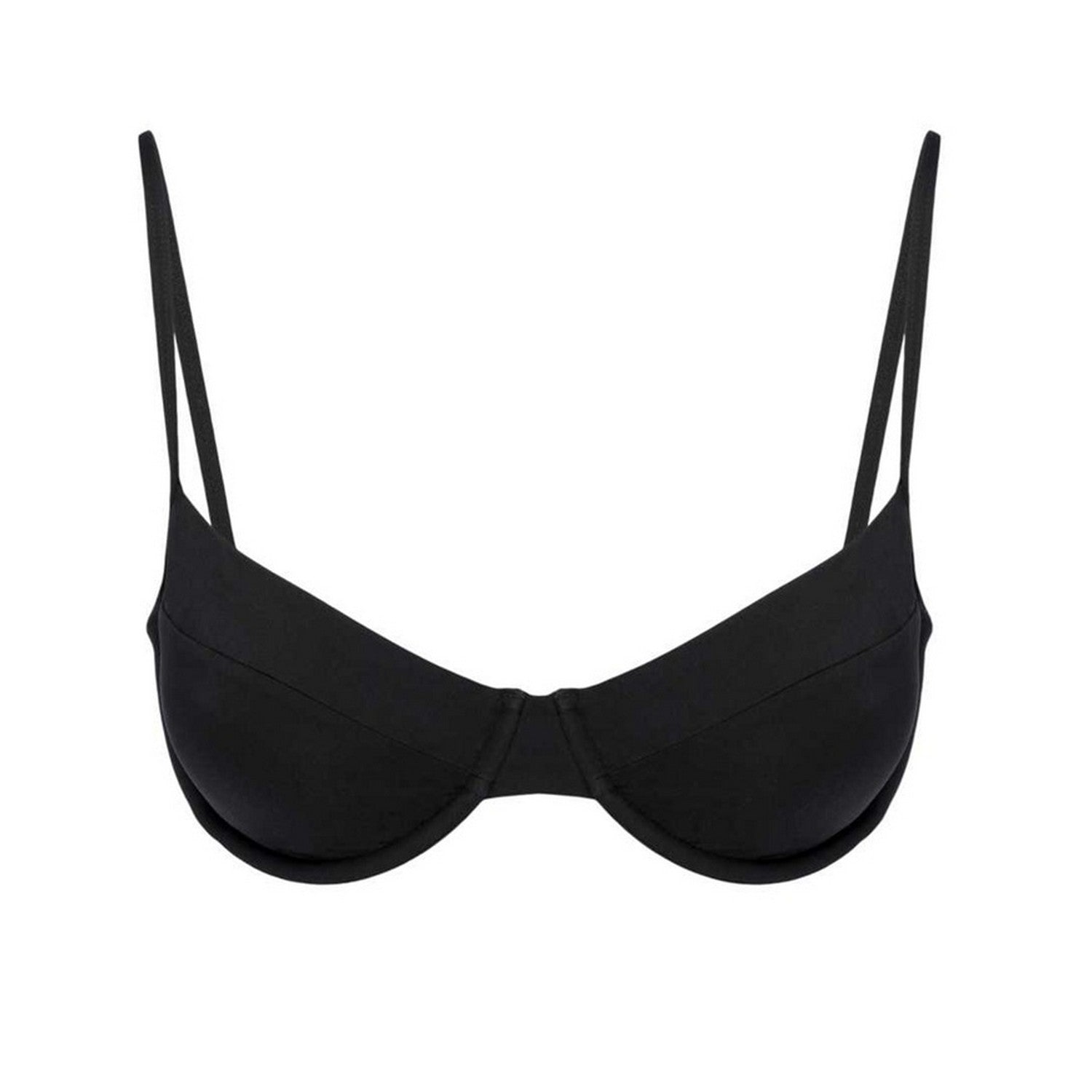 Black - Front - Ralph Lauren Womens-Ladies Sol Underwired Bikini Top