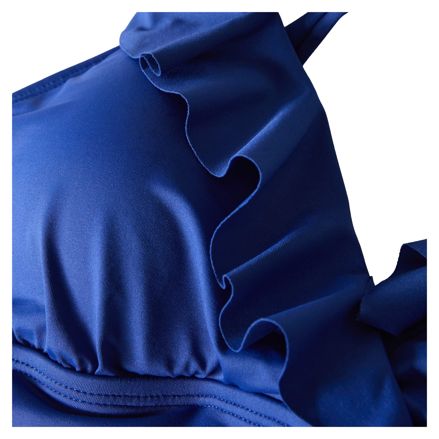 Sapphire - Side - Ralph Lauren Womens-Ladies Ruffled V Neck Bikini Top