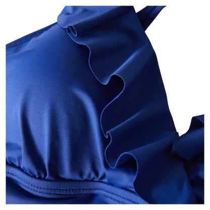 Sapphire - Side - Ralph Lauren Womens-Ladies Ruffled V Neck Bikini Top