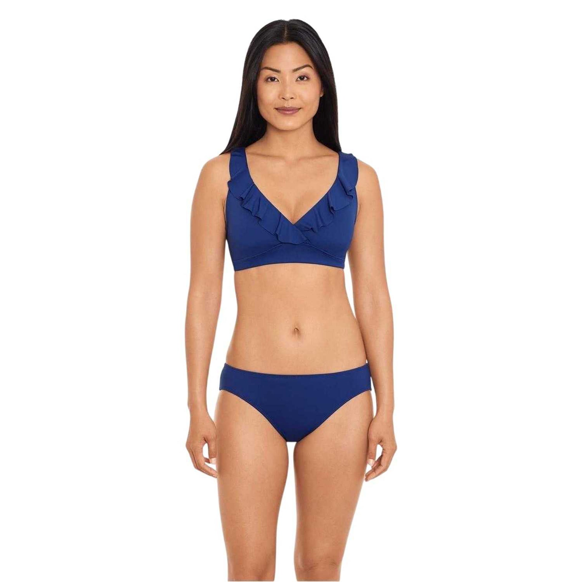 Sapphire - Lifestyle - Ralph Lauren Womens-Ladies Ruffled V Neck Bikini Top