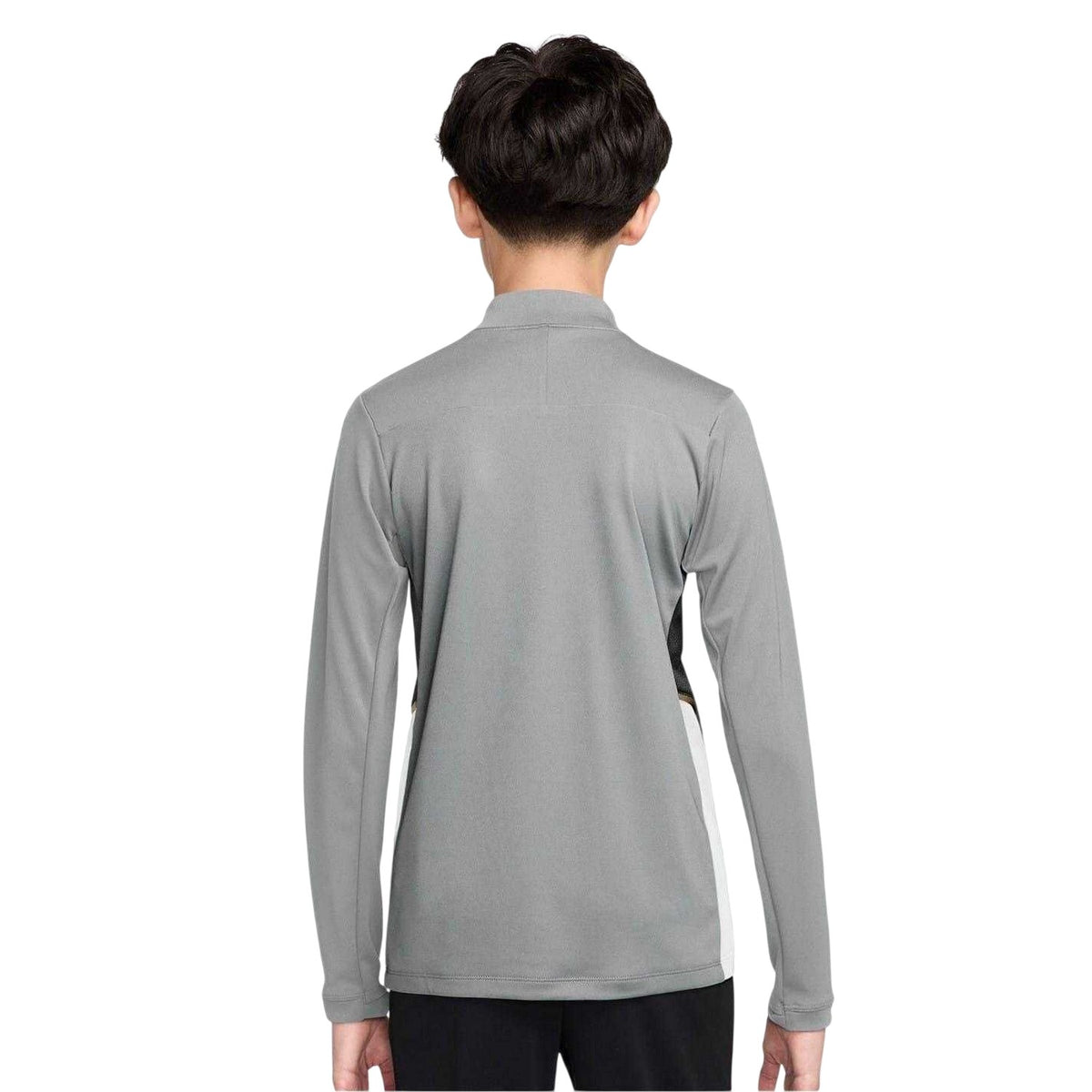 Grey-Gold - Back - Nike Childrens-Kids Academy Swoosh Drill Top