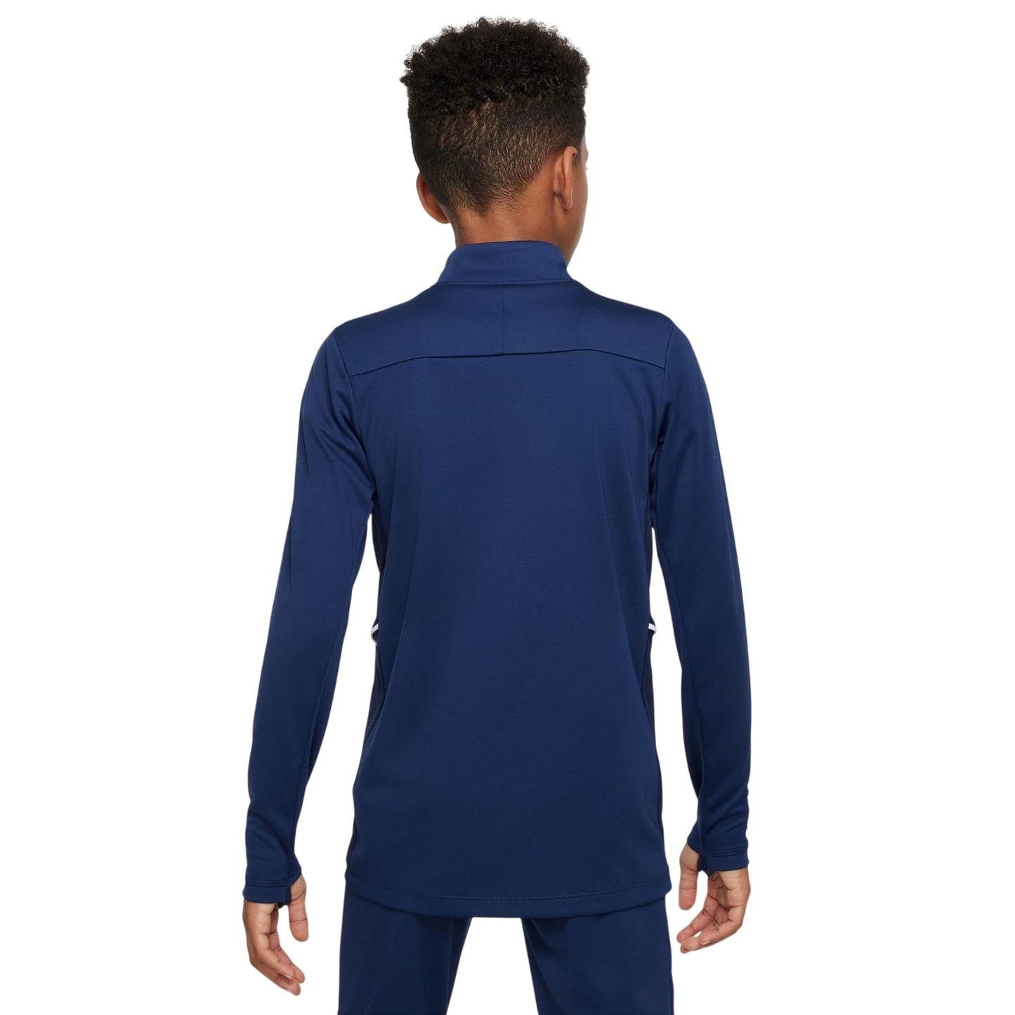Obsidian Blue-White - Back - Nike Childrens-Kids Academy Swoosh Drill Top