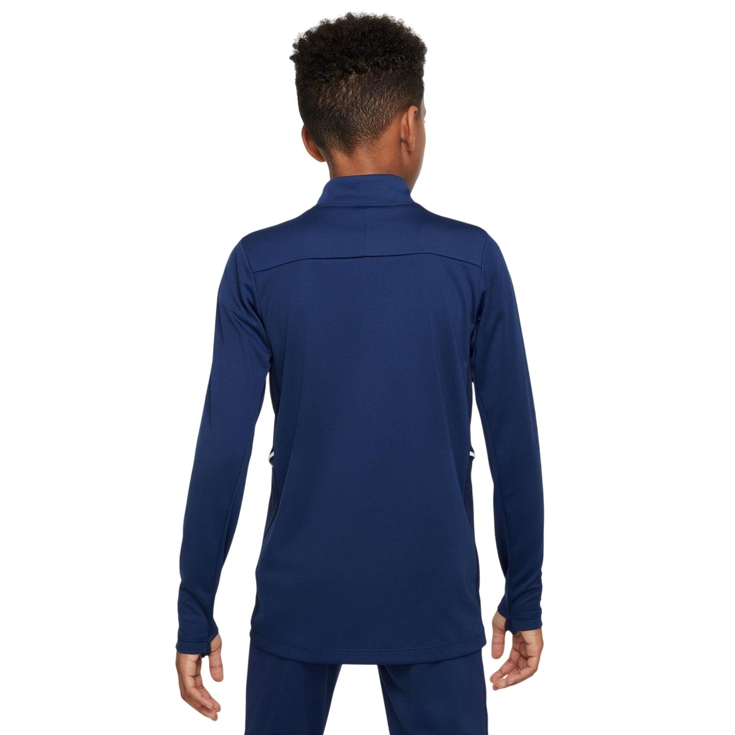 Obsidian Blue-White - Back - Nike Childrens-Kids Academy Swoosh Drill Top