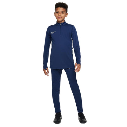 Obsidian Blue-White - Lifestyle - Nike Childrens-Kids Academy Swoosh Drill Top