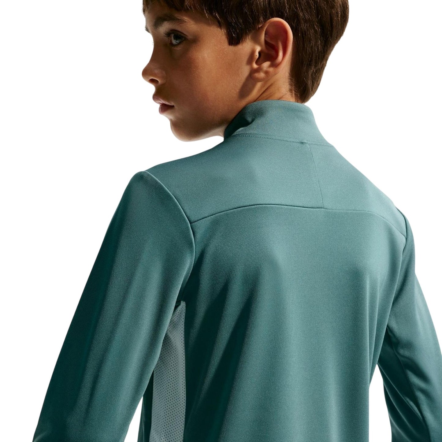 Slate-White - Back - Nike Childrens-Kids Academy Swoosh Drill Top