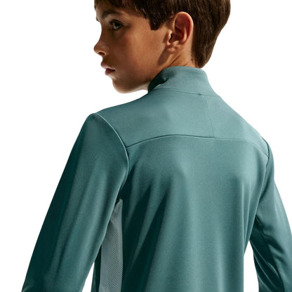 Slate-White - Back - Nike Childrens-Kids Academy Swoosh Drill Top
