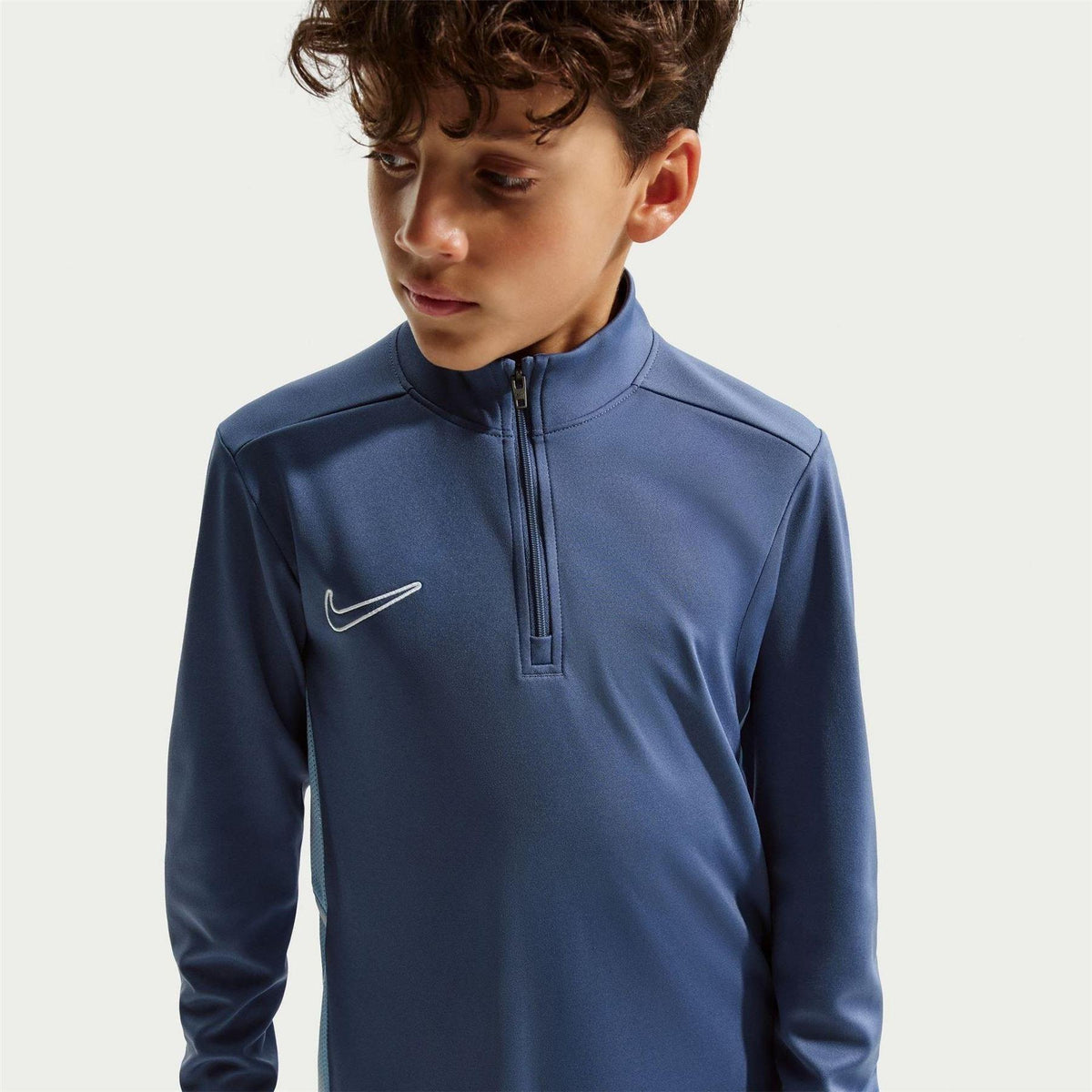 Diffused Blue - Front - Nike Childrens-Kids Academy Swoosh Drill Top