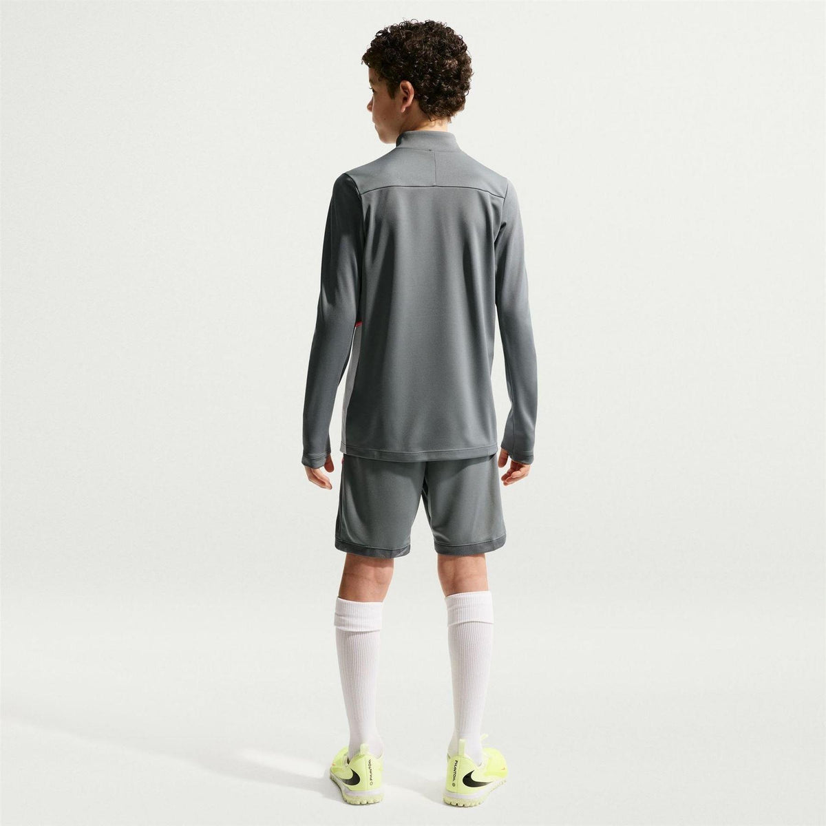 Grey - Pack Shot - Nike Childrens-Kids Academy Swoosh Drill Top