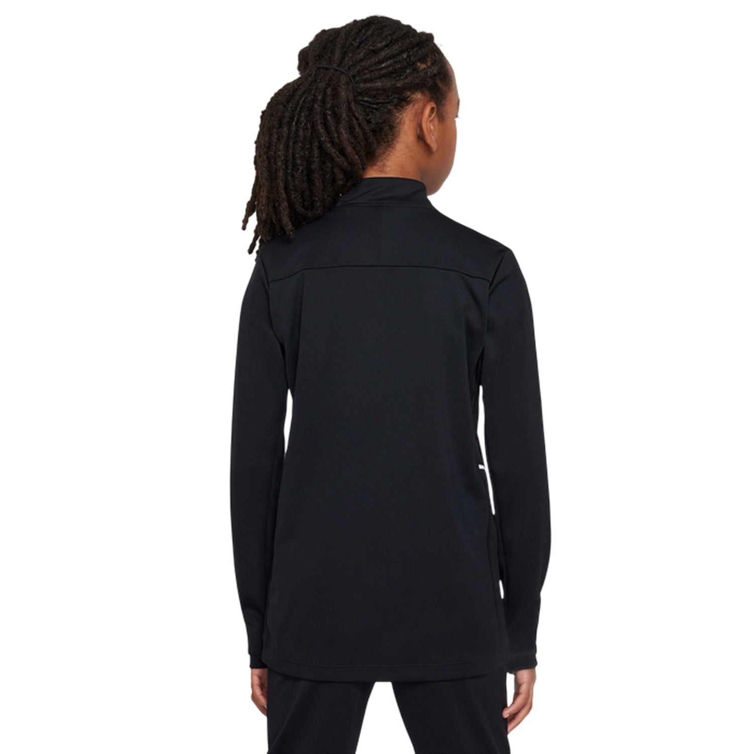 Black-White - Back - Nike Childrens-Kids Academy Swoosh Drill Top