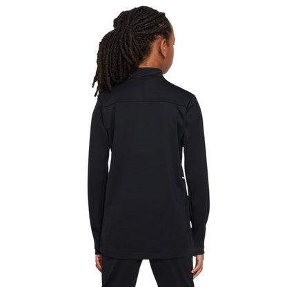 Black-White - Back - Nike Childrens-Kids Academy Swoosh Drill Top