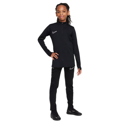 Black-White - Lifestyle - Nike Childrens-Kids Academy Swoosh Drill Top