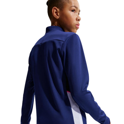 Blue-Pink - Back - Nike Childrens-Kids Academy Swoosh Drill Top