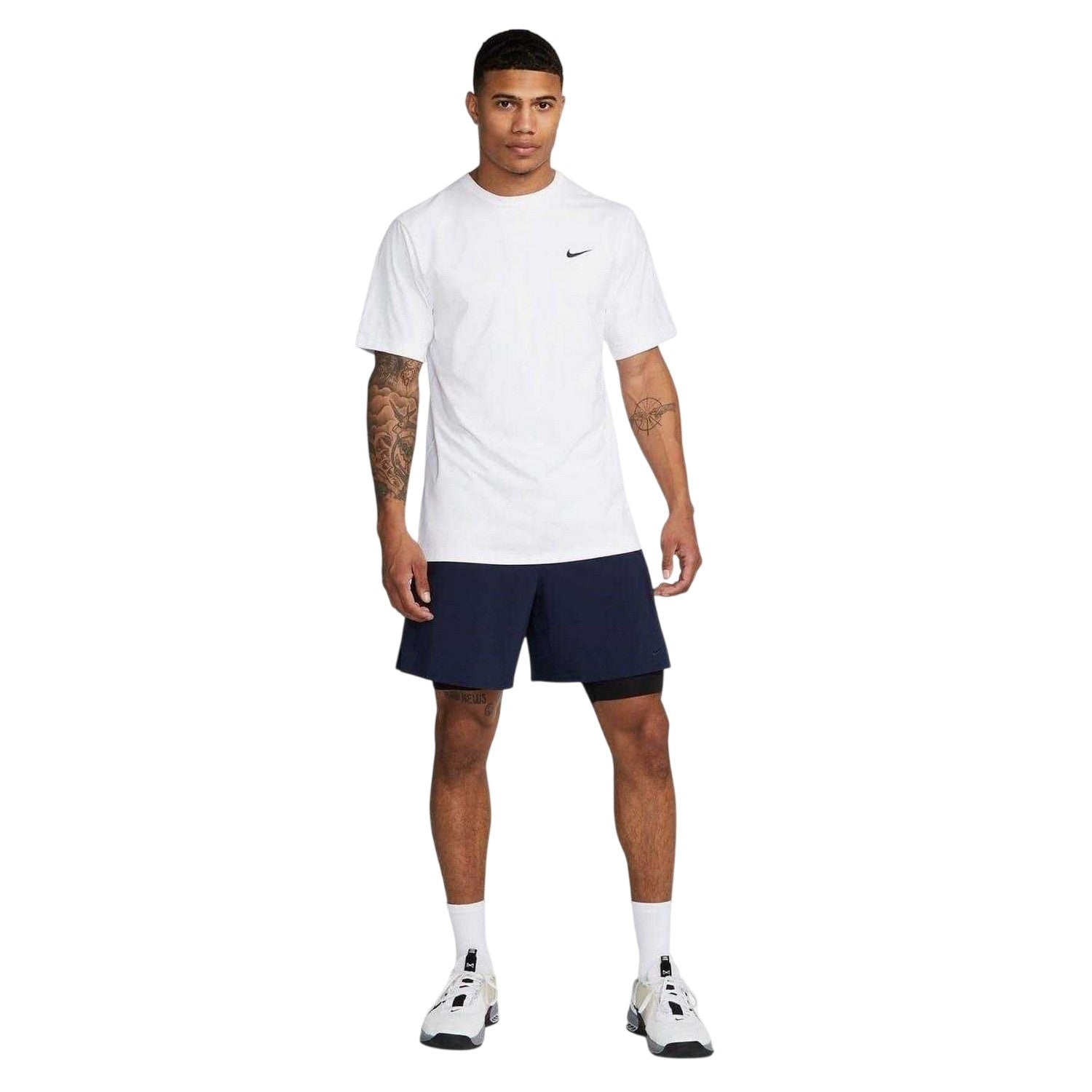 White - Lifestyle - Nike Mens Hyverse Swoosh Short-Sleeved T-Shirt