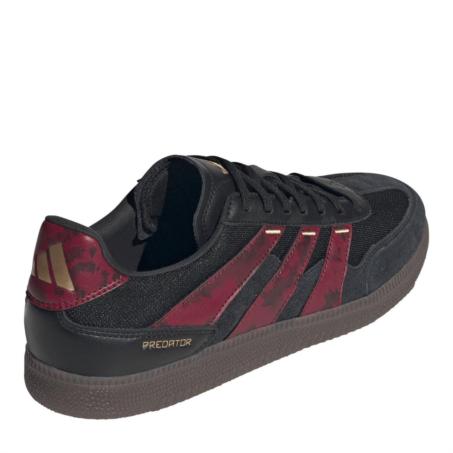 Core Black-Red - Back - Adidas Mens Predator Suede Indoor Football Trainers