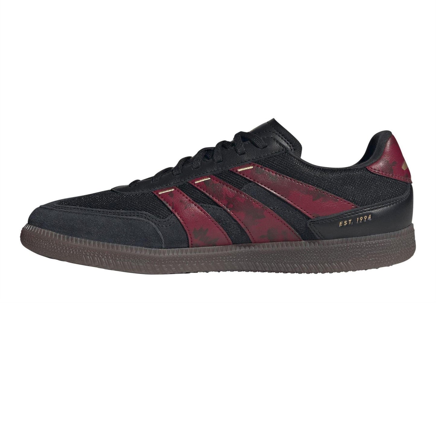 Core Black-Red - Side - Adidas Mens Predator Suede Indoor Football Trainers